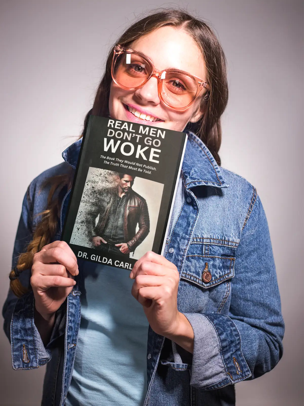 vintage-shot-of-a-happy-woman-holding-a-book